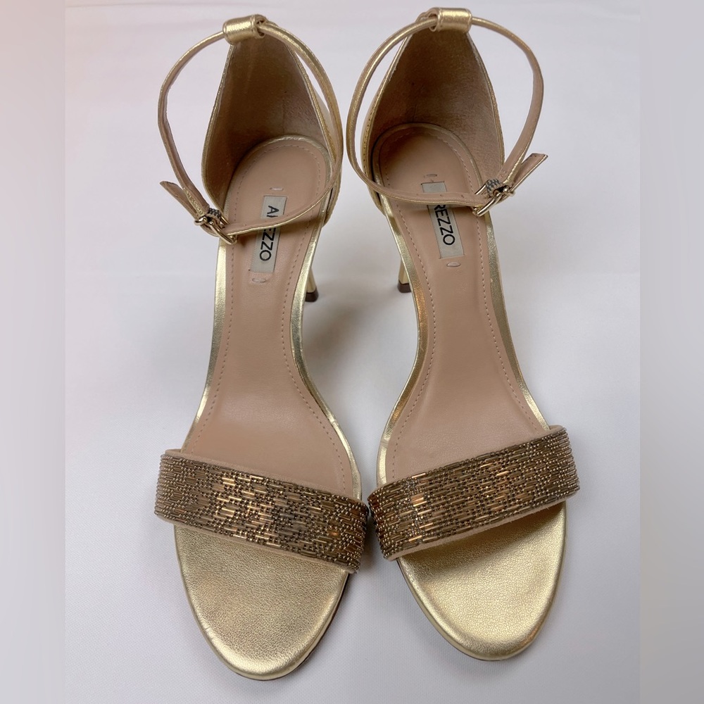 Arezzo Gold High heels, size 6, Made in Brazil